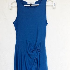 Royal blue asymmetric knot front dress. Size XS